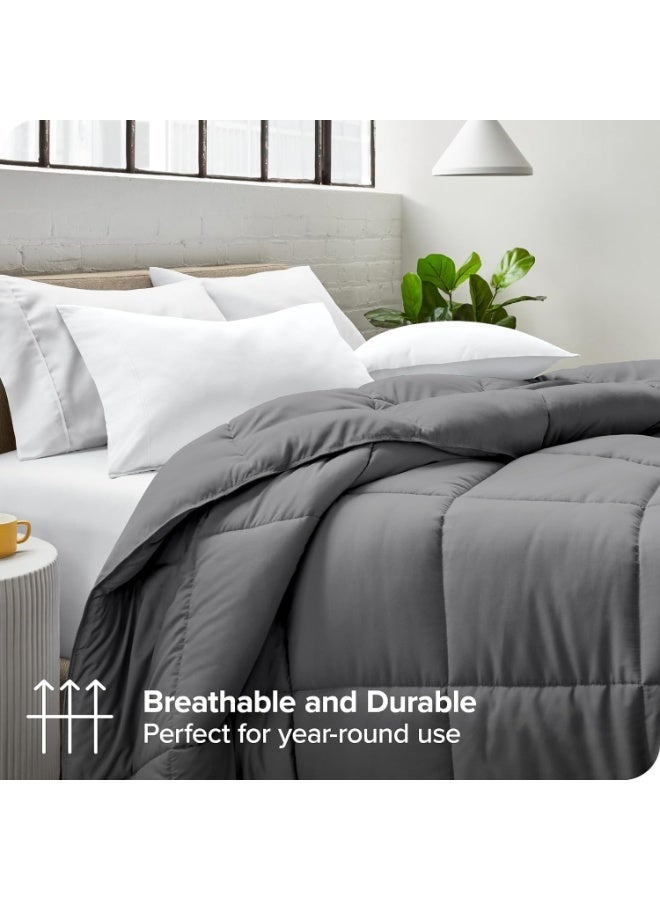 King Size Snore More Luxury Home Textiles Reversible Microfibre Comfortable Sleep Quilt Bedding duvet - All Season Comforters - Plush Siliconized Fiberfill - 240 x 260 cm - Image 2
