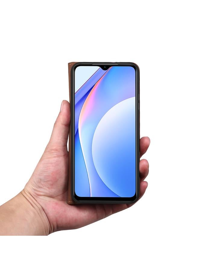 اس-توب جراب لهاتف Huawei P50 Pro، جراب جلدي أفقي قابل للطي بتصميم بسيط من الشمع، مع فتحات للبطاقات وحامل - Image 5