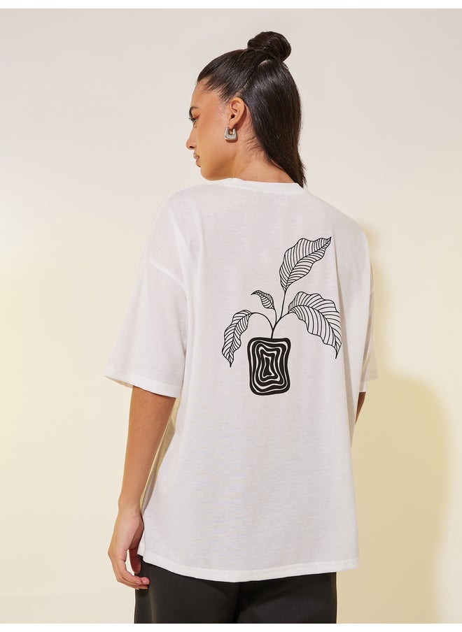 Take Two Take Two Graphic Print Round Neck T-Shirt  - Image 5
