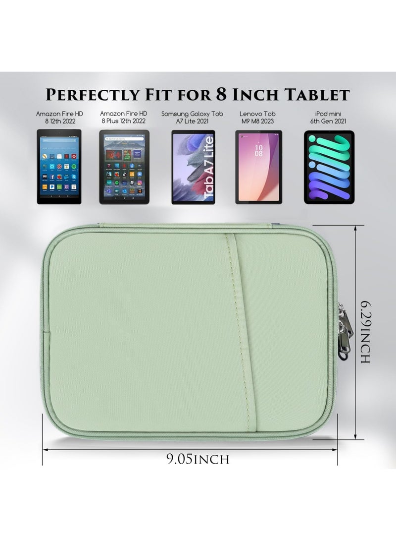Rock Pow 8-9 Inch Tablet Sleeve Bag for Fire HD 8 / Fire HD 8 Plus 8" Samsung Galaxy Tab A9 8.7" / Tab A7 Lite 8.7" / Tab A 8" & iPad Mini 6 Mini7 8.3" / iPad Mini 5 4 3 2 1 7.9" Carrying Case - Image 2