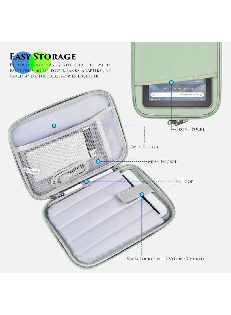 Rock Pow 8-9 Inch Tablet Sleeve Bag for Fire HD 8 / Fire HD 8 Plus 8" Samsung Galaxy Tab A9 8.7" / Tab A7 Lite 8.7" / Tab A 8" & iPad Mini 6 Mini7 8.3" / iPad Mini 5 4 3 2 1 7.9" Carrying Case - Image 3