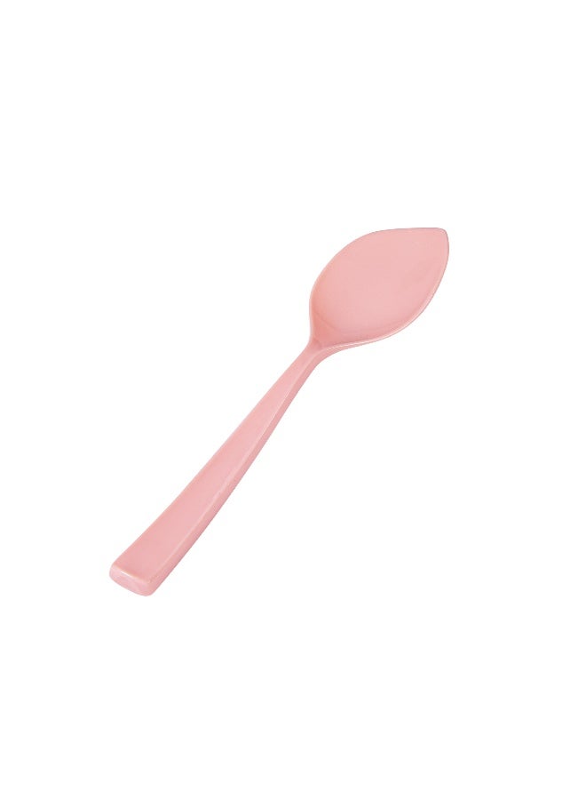 Restaurantware 4.5 x 1 Inch Dessert Spoons, 100 Disposable Tasting Spoons - Sturdy Handles, Premium, Coral Plastic Ice Cream Spoons, Heavy-Duty, For Gelatos, Sundaes, Puddings, And More - Image 1