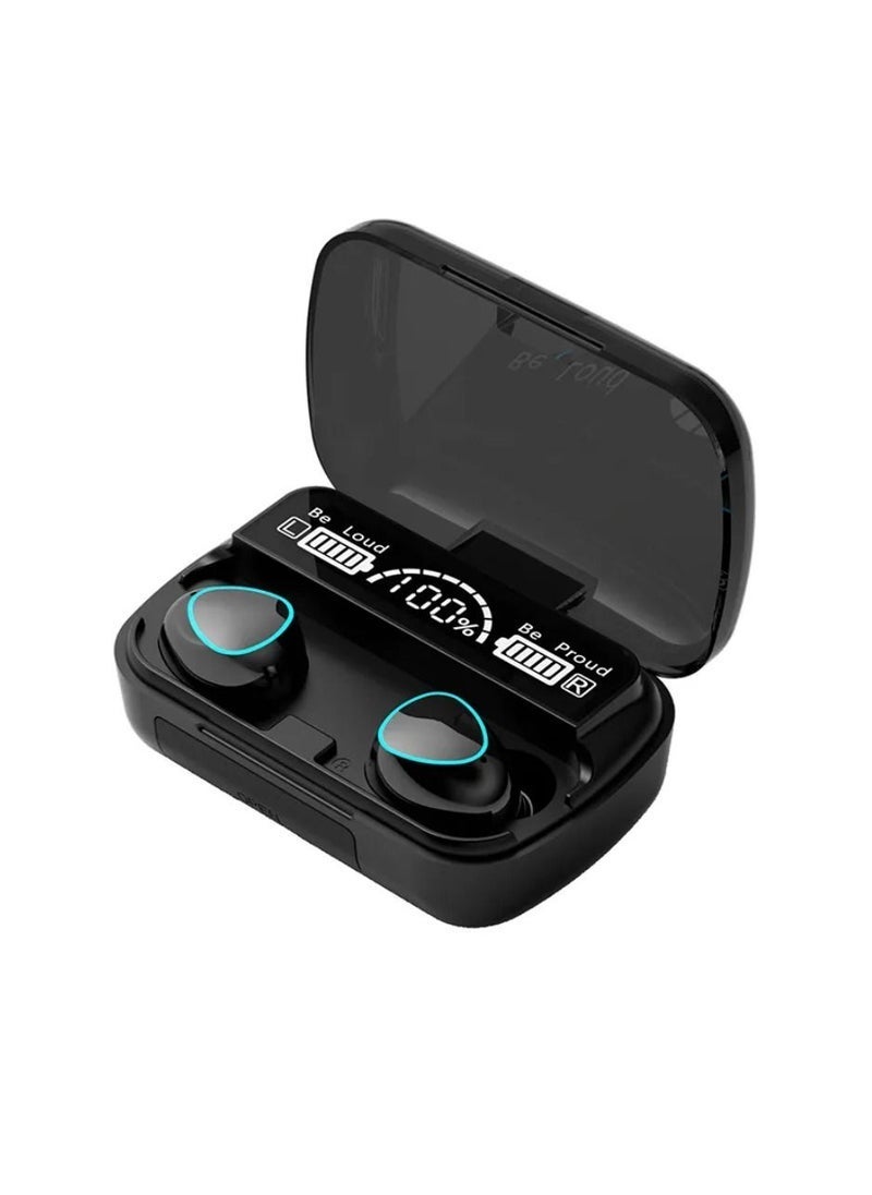 ELTRAZONE - M10 Bluetooth 5.1 True Wireless Earbuds – In-Ear TWS Bluetooth Earphones with Digital Display, Stereo Sound, Built-in Mic, Noise Isolation, and Charging Case – Black - Image 1