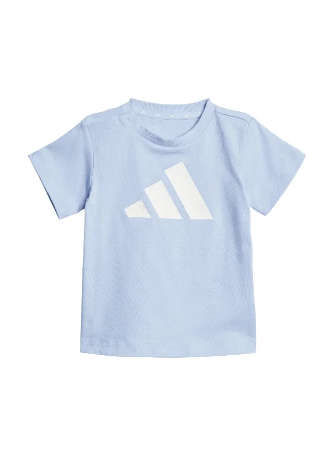 adidas بدلة تدريب I Bl T-Set 160 للأطفال الرضع 0-3 أشهر أزرق