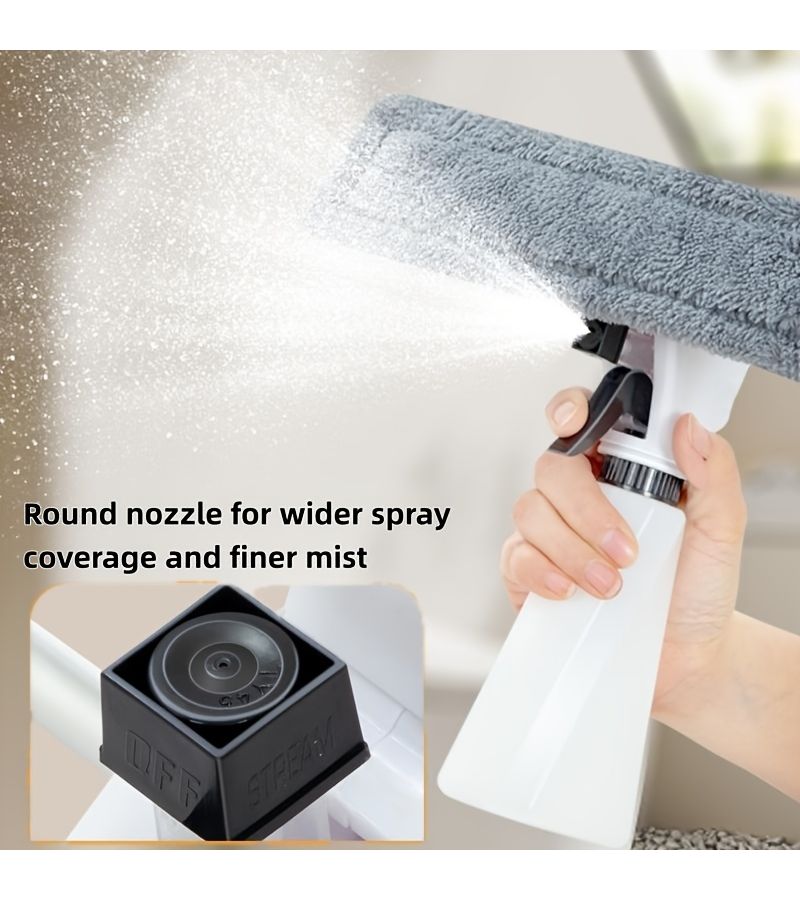 Three In One Handheld Glass Cleaner 6.76oz Large Capacity Sprayer Yellow With Built In Nozzle Wide Area Water Mist Scraping And Wiping No Tool Change Needed For Window Mirror Countertop Cleaning - Image 4