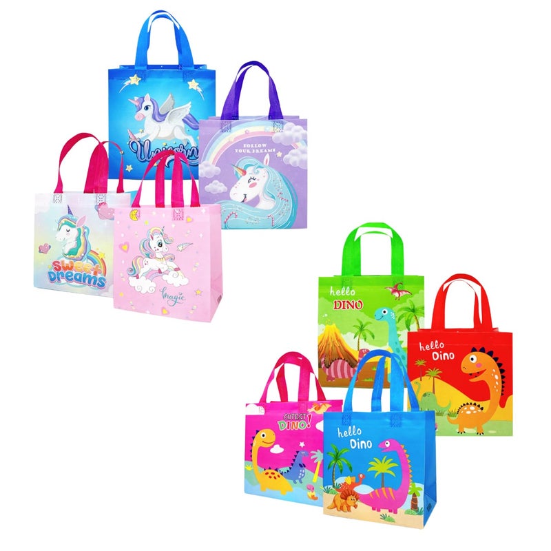 PARTEET Paper Cartoon Theme Gift Carry Bags - Medium Size Party Goodies Bag (Multicolor) - Image 1