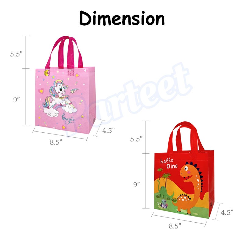 PARTEET Paper Cartoon Theme Gift Carry Bags - Medium Size Party Goodies Bag (Multicolor) - Image 4