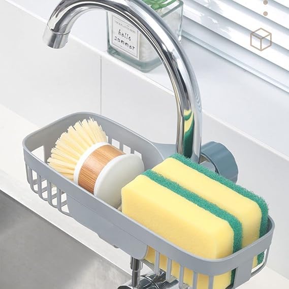 GLOWICK Plastic Kitchen Bathroom Shower Lifting Storage Shower Caddy Tray Hanger for Soap Bars Sponges Shampoo Storage Organizer (1Pcs) - Image 1