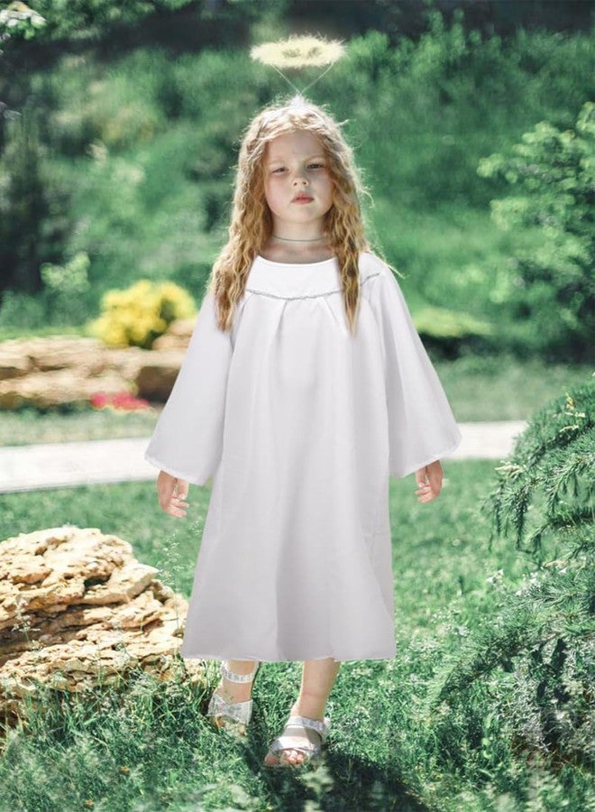 VZQI Girls Angel Costumes with Halo - Christmas Eve Halloween Church Gown Angel Dress for Kids S - Image 3