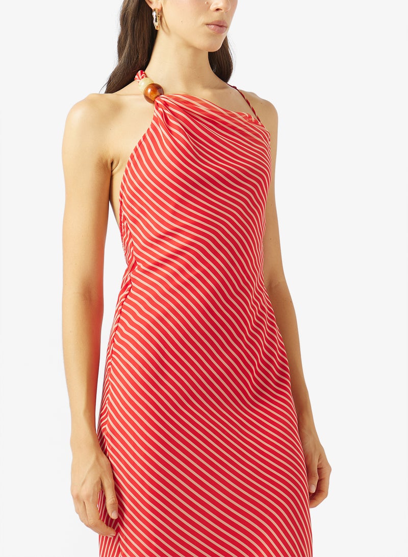 TOPSHOP Beaded Neck Woven Dress - Image 3