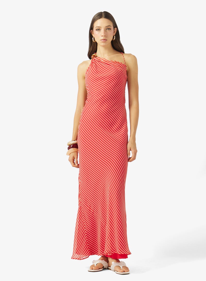 TOPSHOP Beaded Neck Woven Dress - Image 1