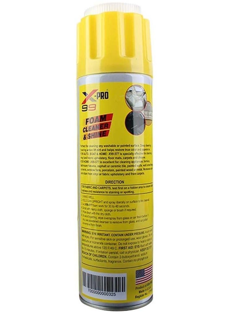 X-Pro Multi-Purpose Foam Cleaner & Shine – 600g | All-in-One Interior Restorer for Cars & Home | UV Protection | Effortlessly Removes Dirt & Grime - Image 2