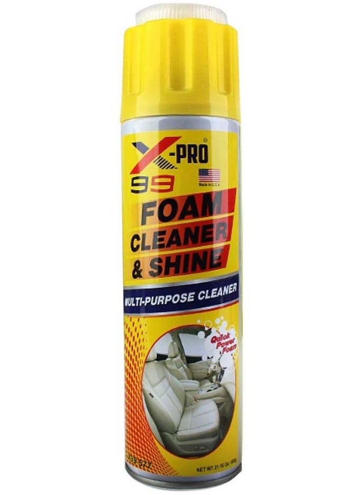 X-Pro Multi-Purpose Foam Cleaner & Shine – 600g | All-in-One Interior Restorer for Cars & Home | UV Protection | Effortlessly Removes Dirt & Grime - Image 1
