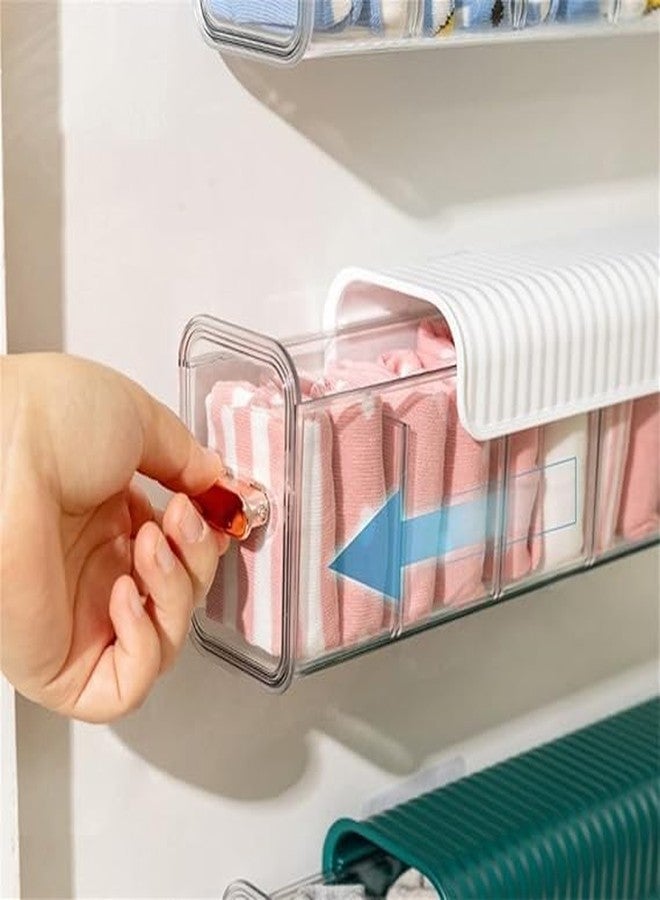 HDR MALL Drawer Underwear Organizer Divider, Wall Mount 6 Cell Drawer Storage Boxes and Acrylic Organizers for Lingerie, Socks, Ties, Data Cable, Spices Organization (Multi Colour) - Image 4