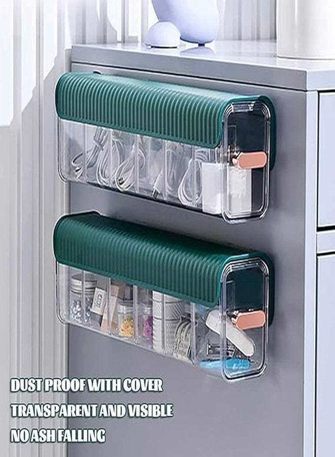 HDR MALL Drawer Underwear Organizer Divider, Wall Mount 6 Cell Drawer Storage Boxes and Acrylic Organizers for Lingerie, Socks, Ties, Data Cable, Spices Organization (Multi Colour) - Image 5