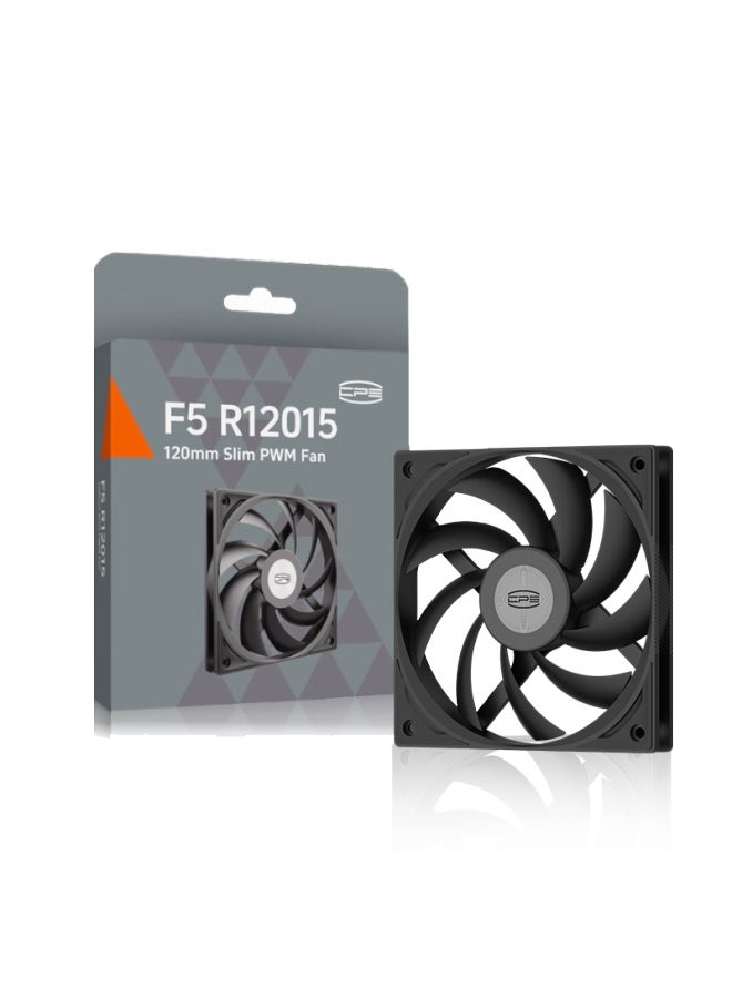 Pccooler F5 R12015 Black 12cm Case Fan 15mm Thickness Thin Fan 4pin Dual Ball Bearing Suitable For Itx Top-down Cpu Cooler Modification - Image 1