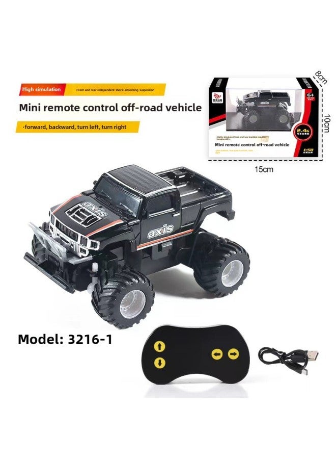 Haotian 3215 Remote Control Mini Off-road Vehicle Small Hummer Children's Charging Remote Control Car-Color:Silver - Image 3