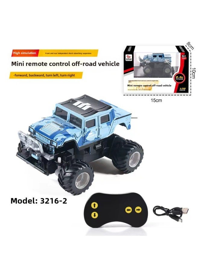 Haotian 3215 Remote Control Mini Off-road Vehicle Small Hummer Children's Charging Remote Control Car-Color:Silver - Image 2