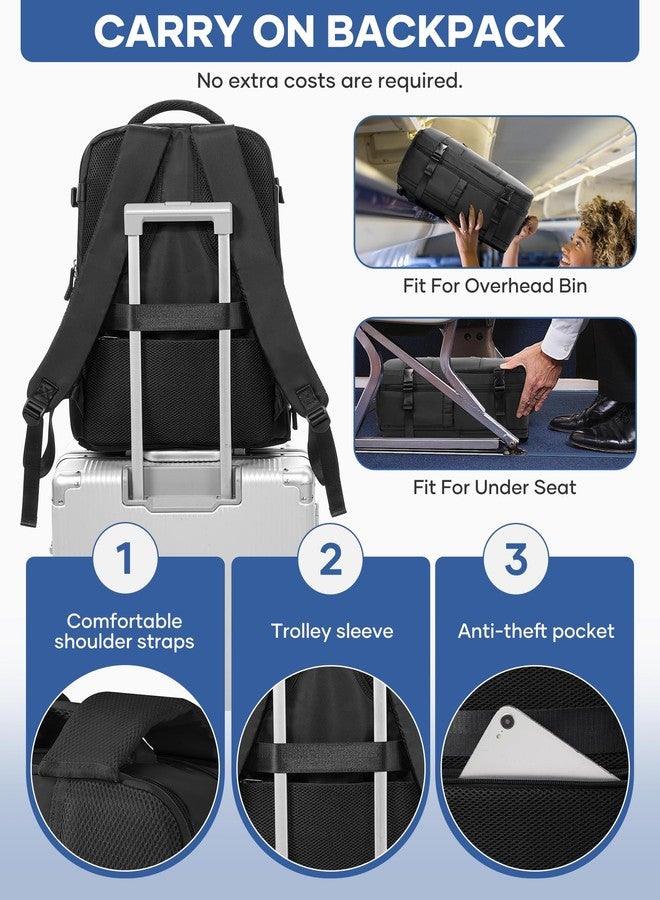 WEPLAN Vacuum Backpack Travel with Pump,Large Travel Backpack with Vacuum System,Mochila compresion al vacio,Flight Approved 18x14x8,Waterproof Carry on Personal Item Laptop Backpacks,Black - Image 5