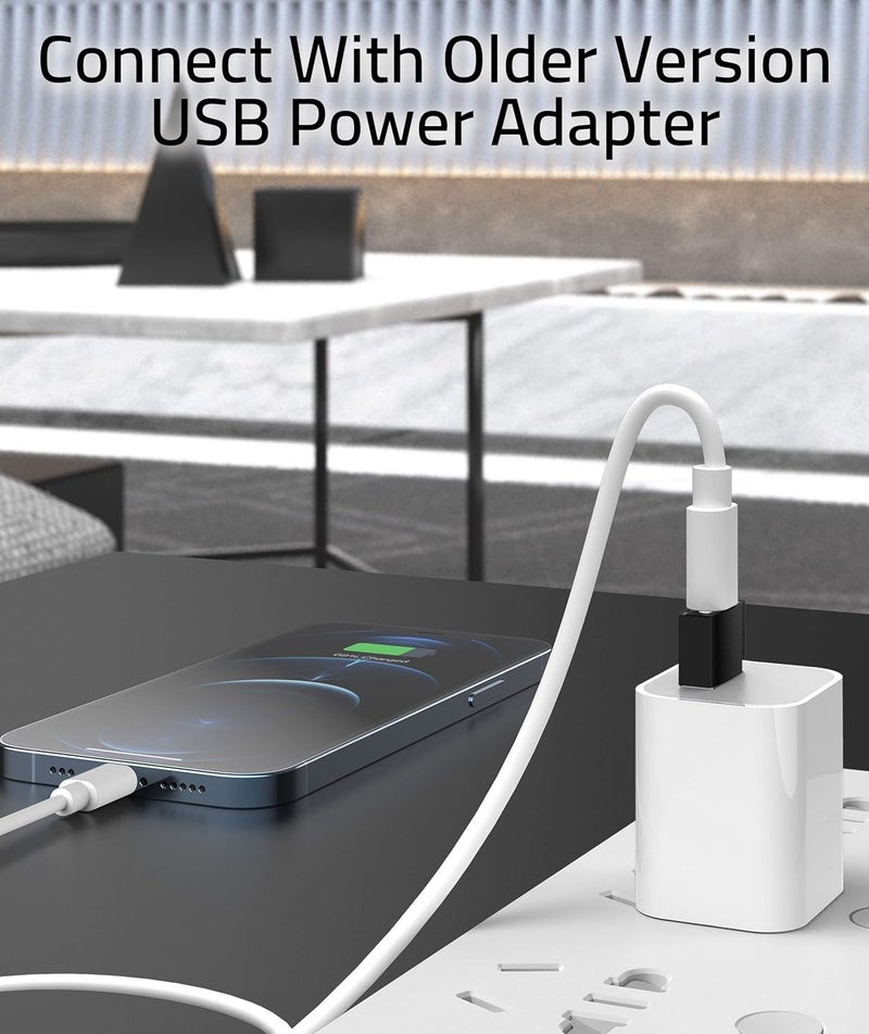 Syntech USB C Female to USB Male Adapter Pack of 3, Type C to USB A Converter Compatible with iPhone 17/16/15/14/13 Pro Max iPad Air 7 6 Apple Watch Series 10/9/8 AirPods 3 Samsung Galaxy etc, Black - Image 5