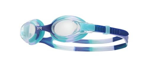 TYR Unisex Kid's Swimple Tie Dye Googles, Clear/Purple/Teal, One Size - Image 1