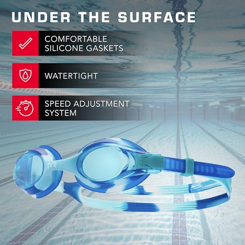 TYR Unisex Kid's Swimple Tie Dye Googles, Clear/Purple/Teal, One Size - Image 3