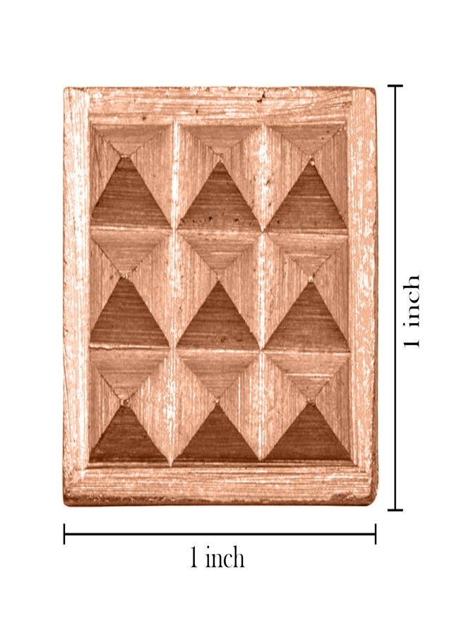 BRONGS Vastu Copper Pyramid Energy Plate | 1 Inch | Set of 9 |Vastu Correction Pyramids for Home, Office & Shop | Vastu Shastra Remedies for Positive Energy - Image 2