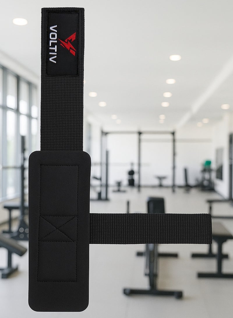 VOLTIV Premium Lifting Straps with Wrist Support – Heavy Duty Deadlift Straps with Neoprene Padding, Strong Steel Buckle & Velcro Grip – Ideal for Weightlifting, Bodybuilding, Pull-Ups & Strength Training - Image 4