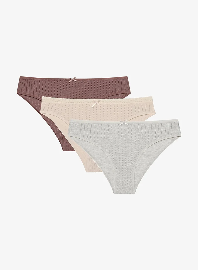 بنتي سراويل داخلية قطنية - عبوة من  قطع