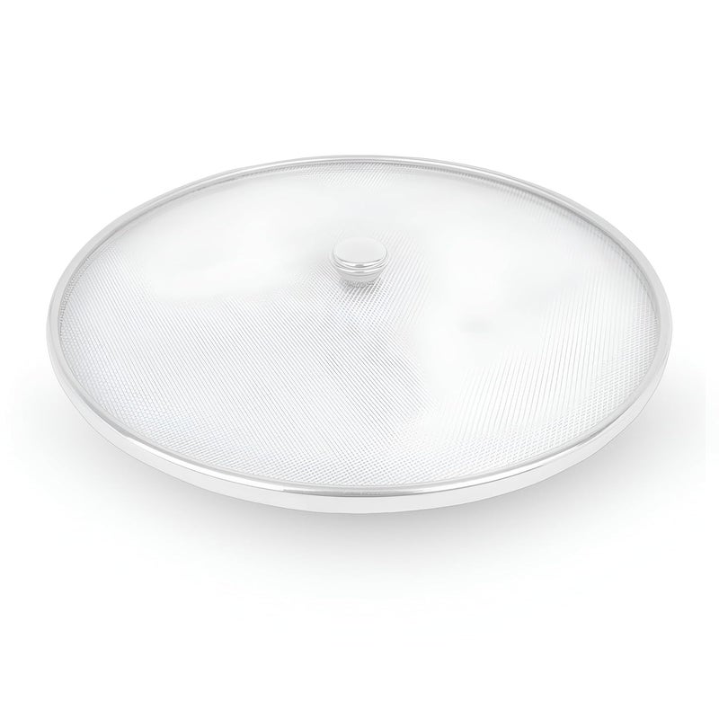 SNKM SNKM Stainless Steel Cover Lid For Utensils Net cover Food Cover Milk Cover Milk Jali Fruit Cover with Knob Medium Steel Pack Of 3  - Image 5