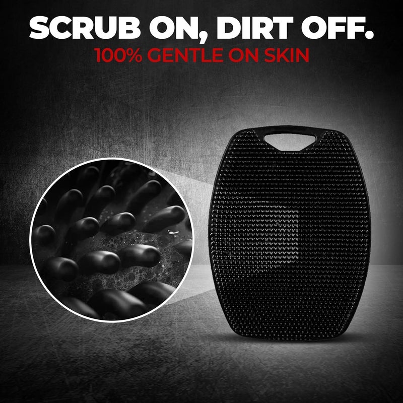 BEARDO Beardo Silicone Body Scrubber Bath Brush for Men Cleanses Exfoliates Removes Dead Skin Super Soft Silicone Bristles Lathers Well Ergonomic NoSlip Handle Body Scrubber for Men - Image 4