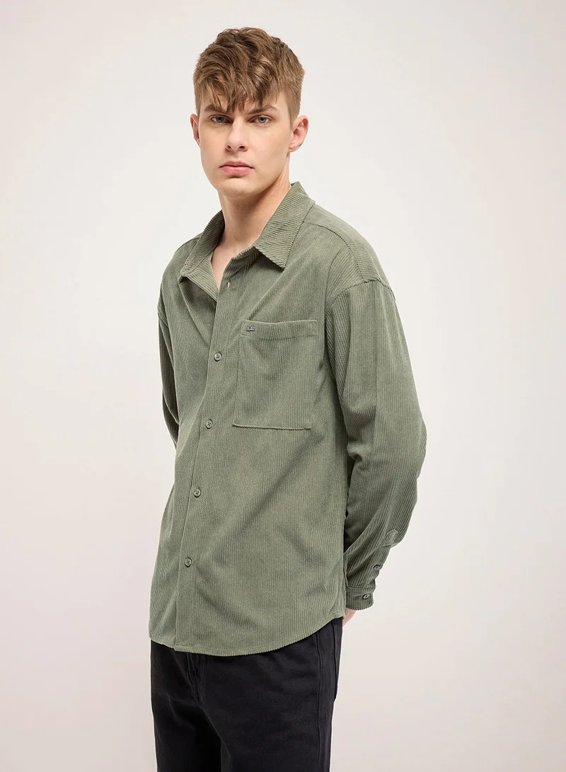THE BEAR HOUSE Men's Polyester Shirt | Casual & Formal Long Sleeve Slim Fit | Classic Button-Down, Office & Everyday Wear, Comfortable & Breathable Fabric