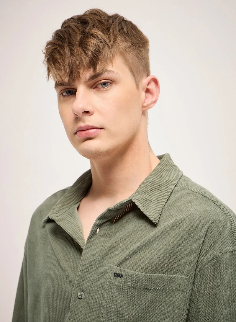 THE BEAR HOUSE Men's Polyester Shirt | Casual & Formal Long Sleeve Slim Fit | Classic Button-Down, Office & Everyday Wear, Comfortable & Breathable Fabric