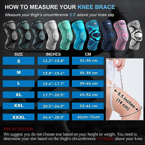 NEENCA Professional Knee Brace for Women/Men, Knee Support with Patella Pad & Side Stabilizers, Compression Knee Sleeve for Knee Joint Pain, Meniscus Tear, ACL, PCL, Runner, Workout - FSA/HSA Approved - Image 5