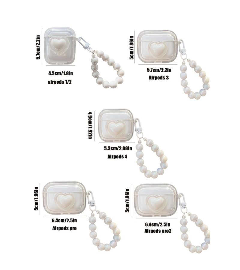 Compatible Transparent Soft Cover Protective Case For AirPods 3 With Pendant - Image 2