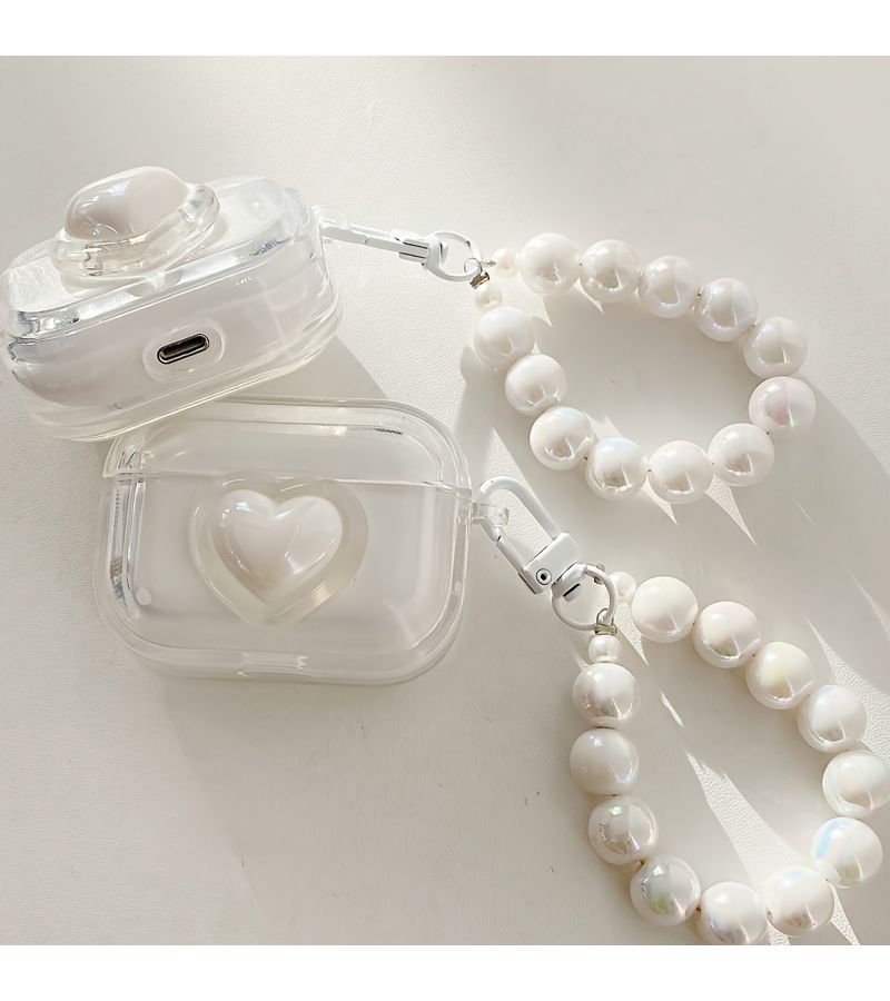 Compatible Transparent Soft Cover Protective Case For AirPods 3 With Pendant - Image 3