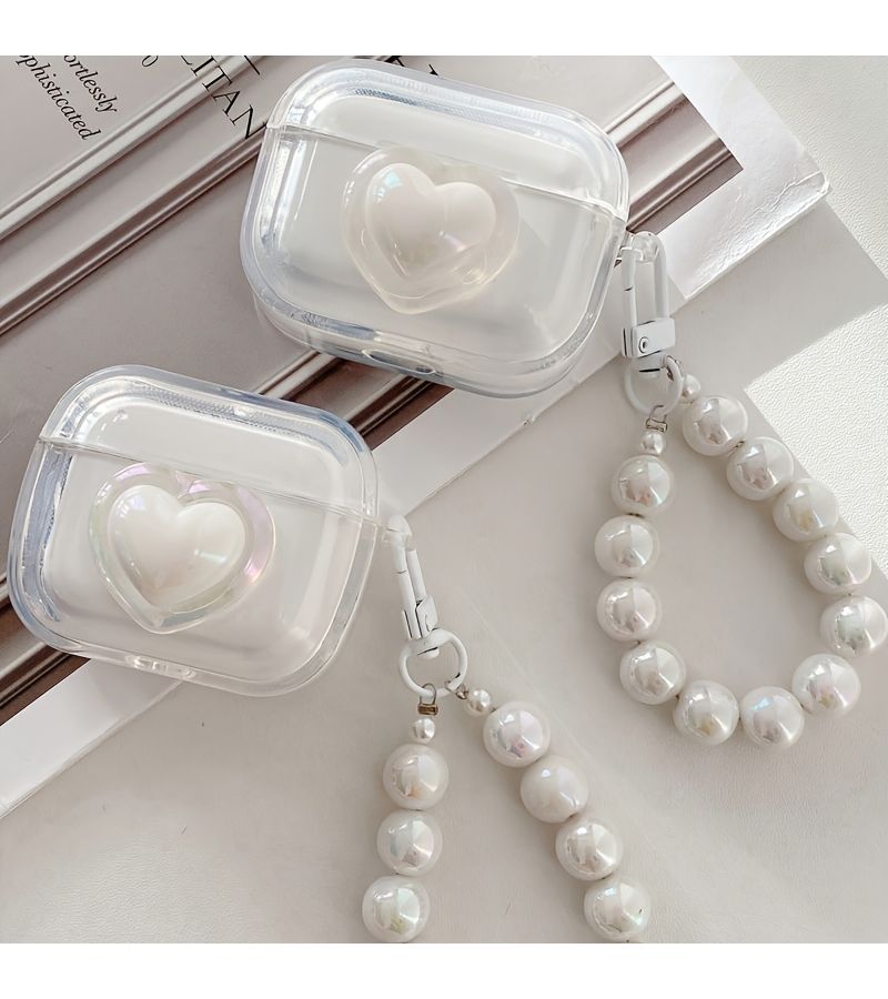 Compatible Transparent Soft Cover Protective Case For AirPods 3 With Pendant - Image 1