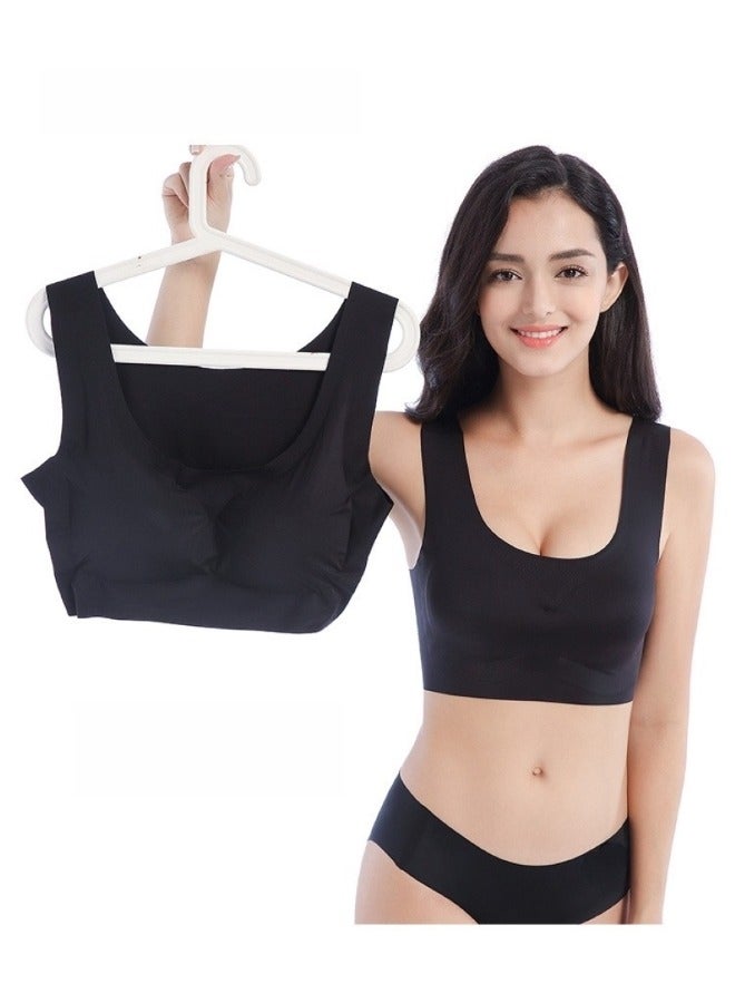 REOCLE Women's Seamless Bras Solid Color Comfort Light Support Pullover Bra Full Coverage Wireless Push Up Bra - Image 2