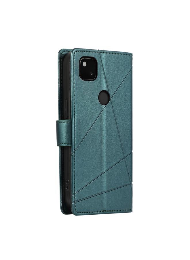 S-TOP Case For Google Pixel 4a PU Genuine Leather Texture Embossed Line Phone Case - Image 3