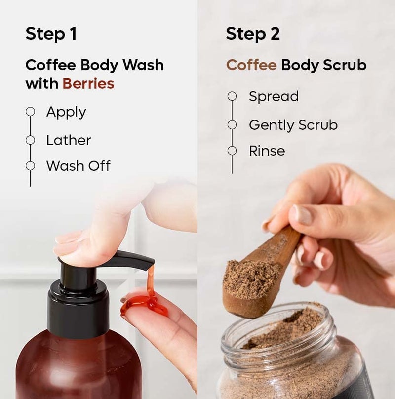 MCaffeine mCaffeine Tan Removal Bath Kit with Exfoliating Coffee Body Scrub  Body Wash  Suitable for All Skin Types  Value Pack of 2 for Men  Women  - Image 5