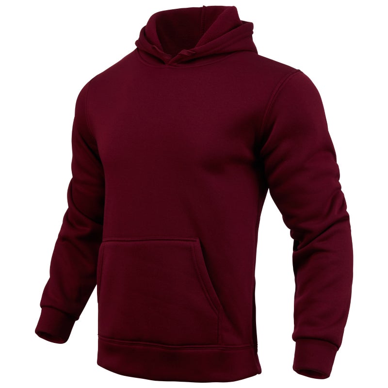 European Code Men'S Hoodie Sweater Tide Brand Casual Sweater Solid Color Hoodie Long Sleeve Sweater - Image 1