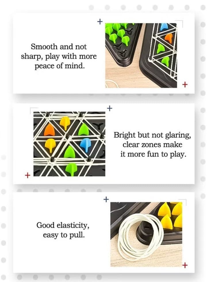 Triangle Sequence Game, Trigger Game, Rubber Trigger Game, Triangle Sequence Game, Classic Collectible Wooden Board Strategy Game for Kids, Adults, Family Parties - Image 4