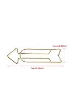 Y&D Gold Paper Clips, 12Pcs Small Metal Arrow Clips Bookmarks, Marking Document Organizing Clip Stationery Page Marker for Office School Supplies, Kids Student  - Image 5