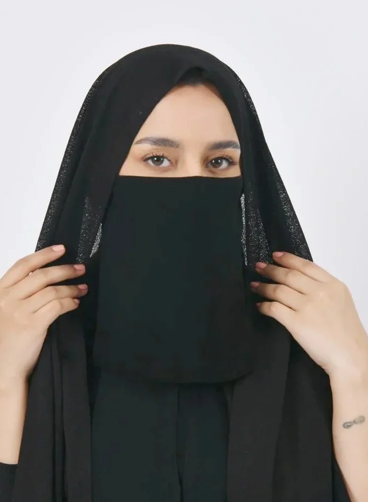 عبايات لمحة لثام اسود