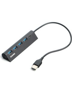 Dark USB Type-A to 1xUSB Type-C Charging + 4xUSB 2.0 Multiplexer HUB (DK-AC-USB346)  - Image 1