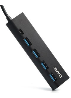 Dark USB Type-A to 1xUSB Type-C Charging + 4xUSB 2.0 Multiplexer HUB (DK-AC-USB346)  - Image 4