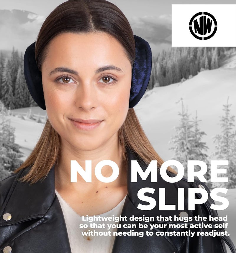 NORTHWIND Winter ear muffs for men, ear muffs for women, ear cover for winter, Behind The Head Style Winter Earmuffs for Men & Women (Navy) - Image 5