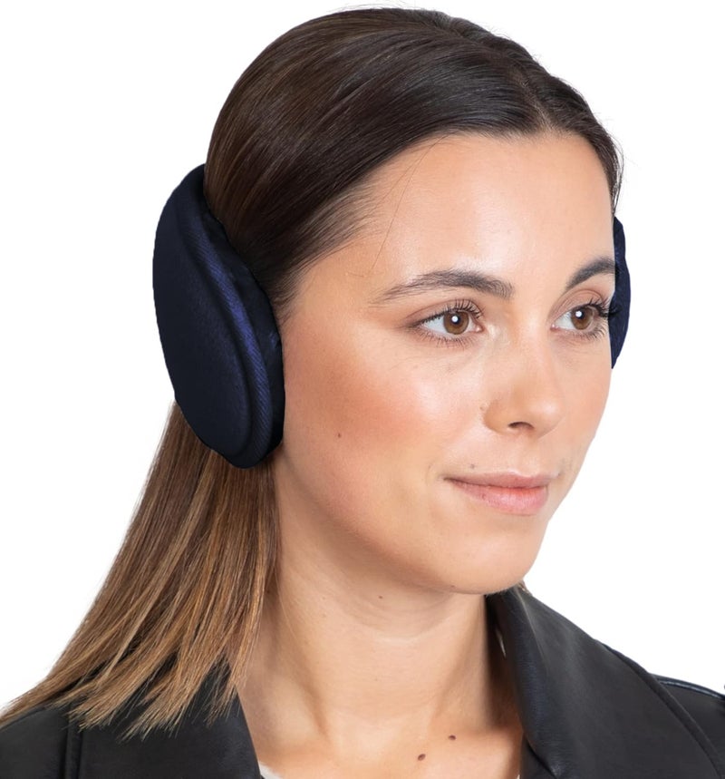 NORTHWIND Winter ear muffs for men, ear muffs for women, ear cover for winter, Behind The Head Style Winter Earmuffs for Men & Women (Navy) - Image 1