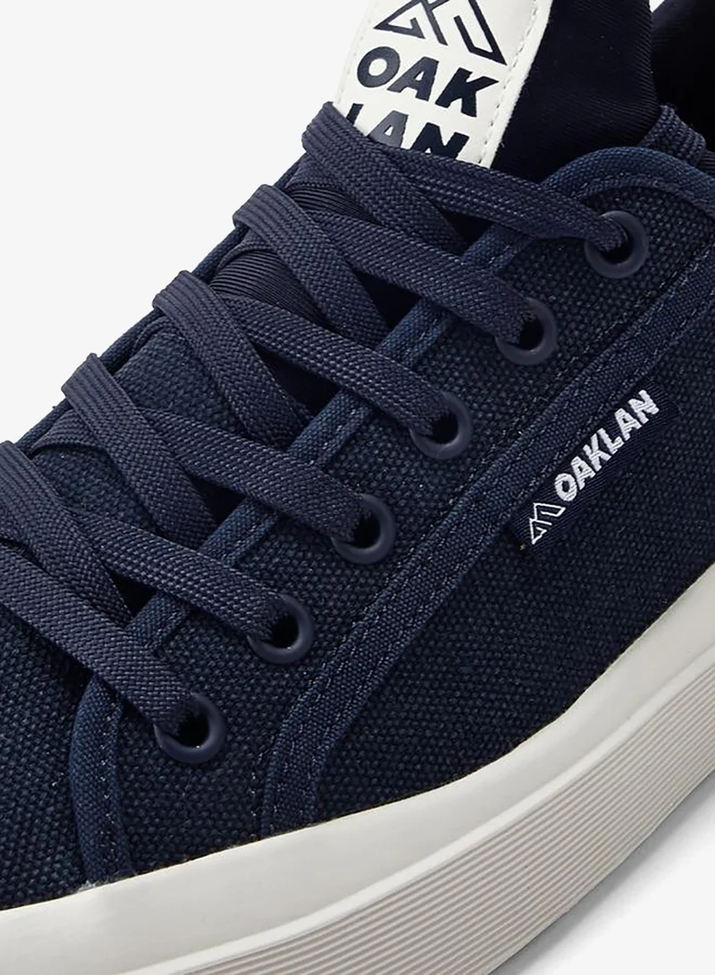 Oaklan By Shoexpress NAVY Men Lace-Up Canvas Sneakers for Men | Best Price UAE