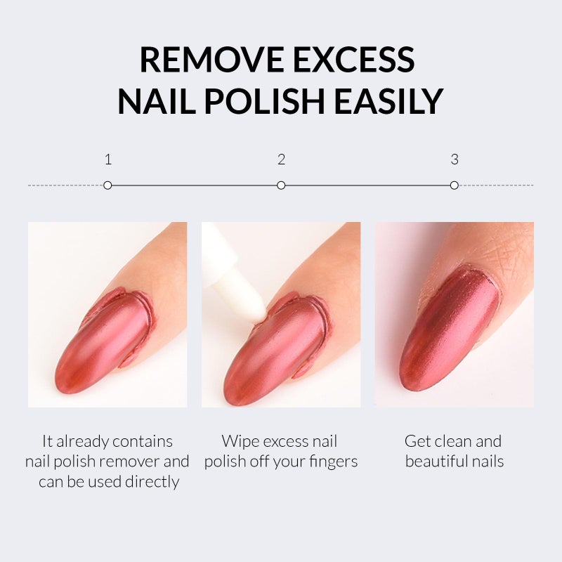 Ownest 4 Pcs Nail Polish Corrector Remover Pen, Nails Edge Cleaning Pen with Cotton Tip, Nail Art Correction Set, with 3 Cotton Tip Refills, For Easy and Perfect Manicure - Image 3